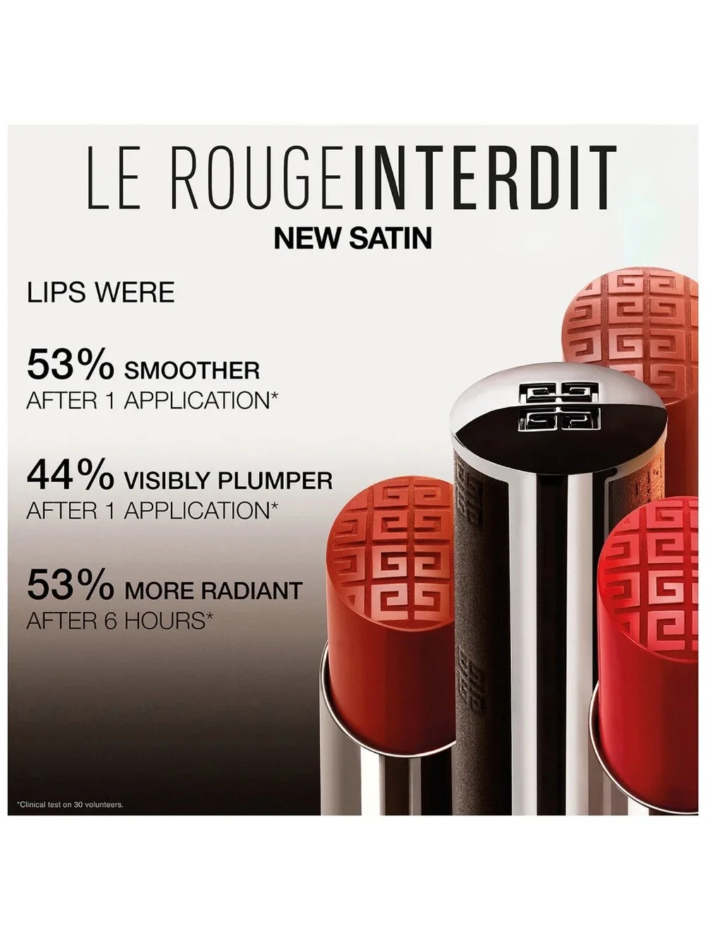 Givenchy Le Rouge Interdit Satin Lipstick-N 350 Rouge Auburn NEW Authentic